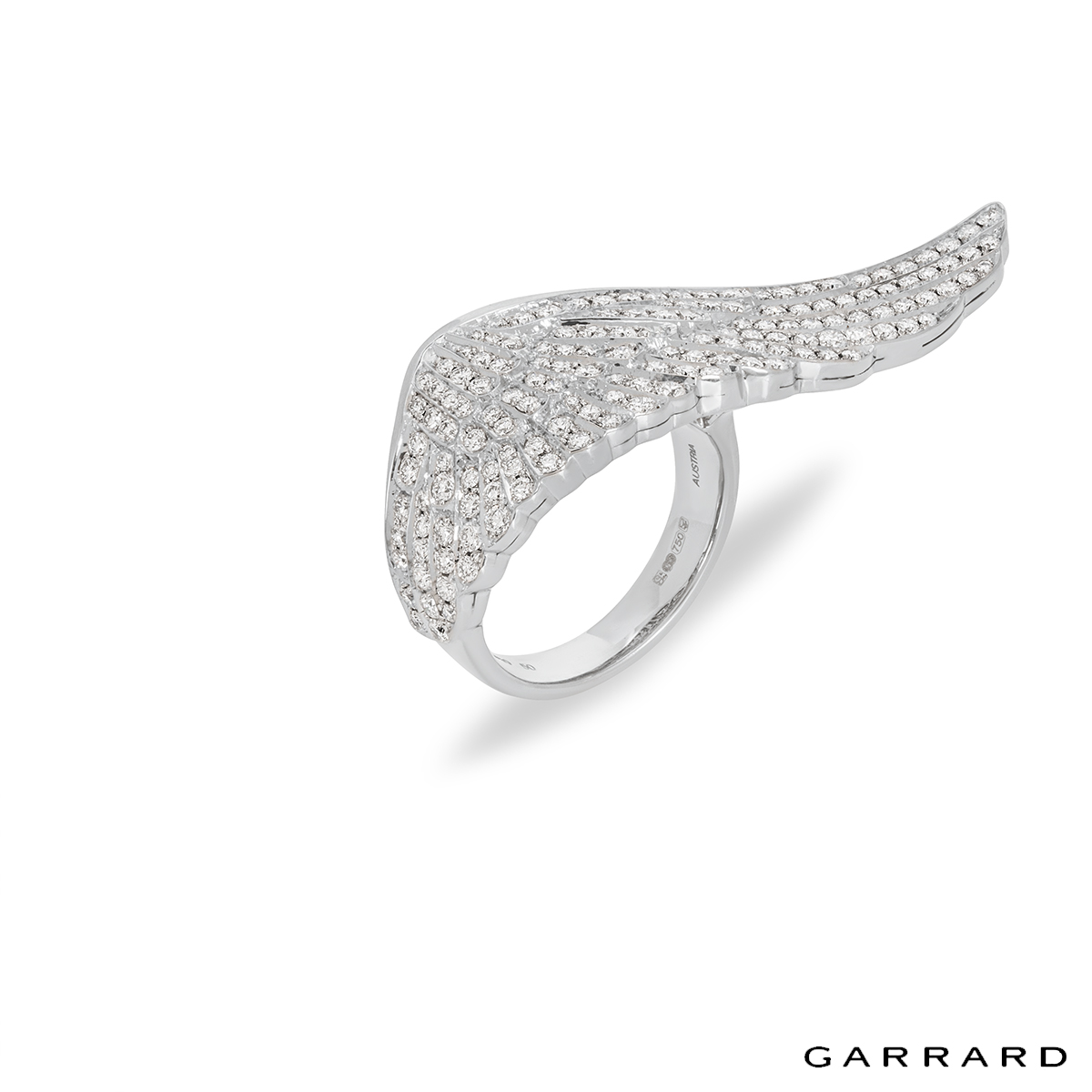 Garrard White Gold Wings Classic Large Diamond Ring